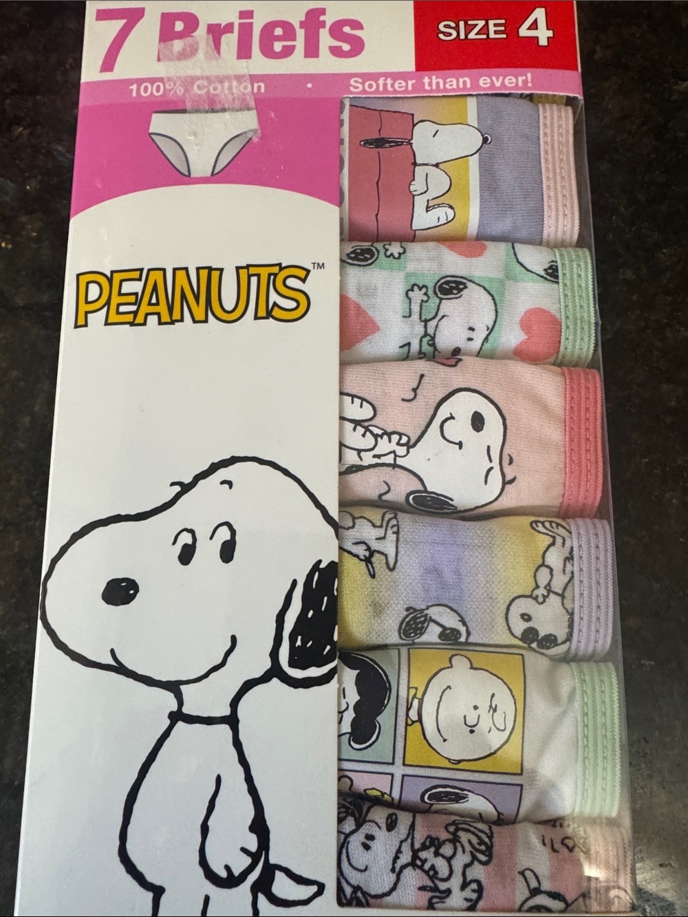 Peanuts Girls Briefs Set of 7